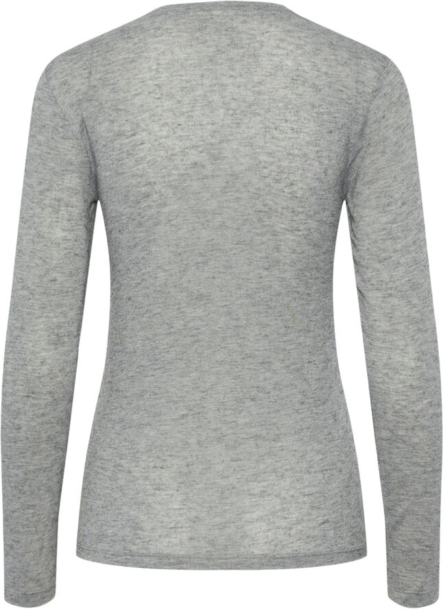 YAS YASWOOLA LS TOP NOOS Medium grey melange