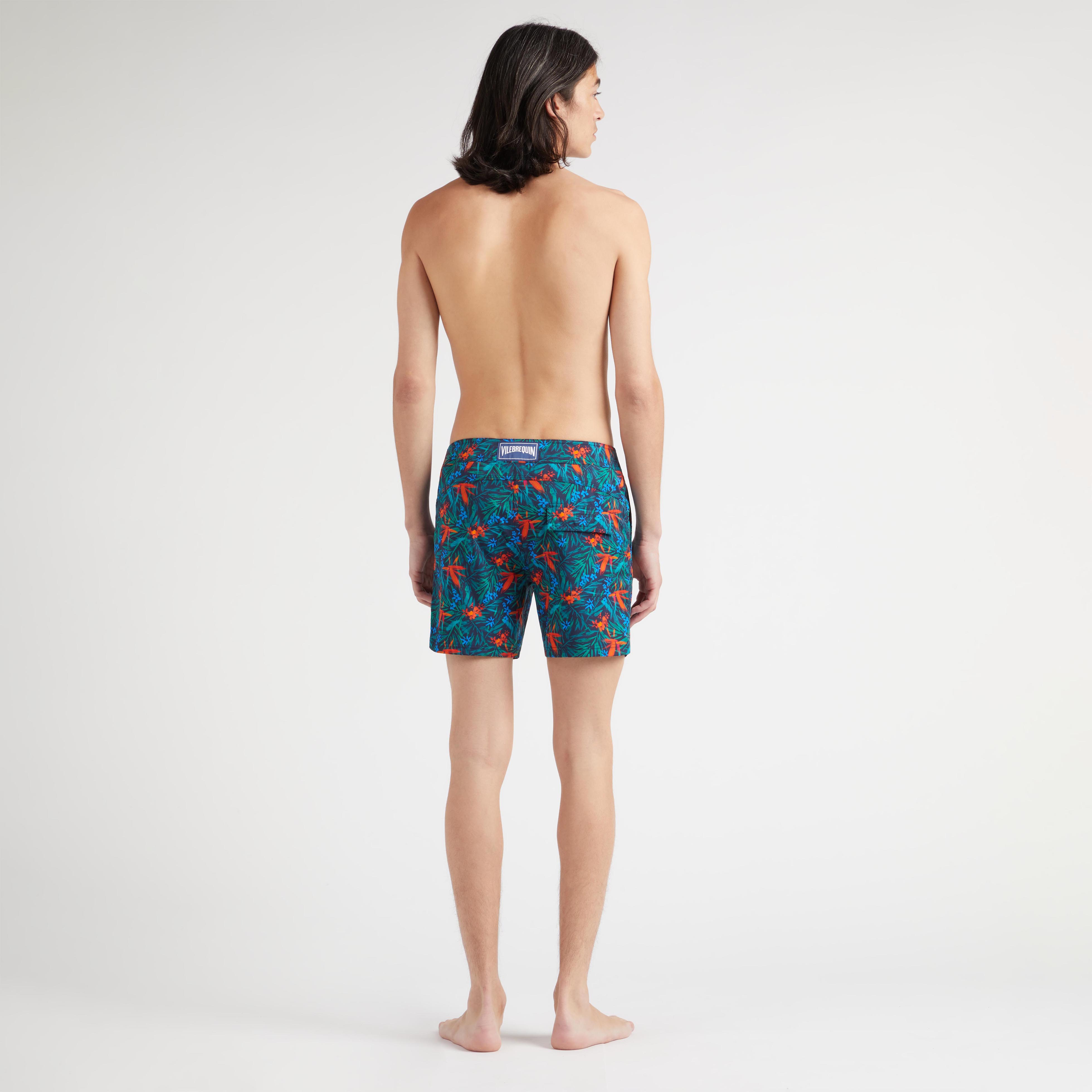 Maillot de Bain Stretch Ceinture Plate Homme Tropical Flowers