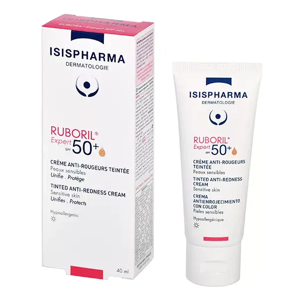 Isispharma Ruboril Expert FPS 50+ Creme Cor Anti-Vermelhidão para Pele Sensível 40ml