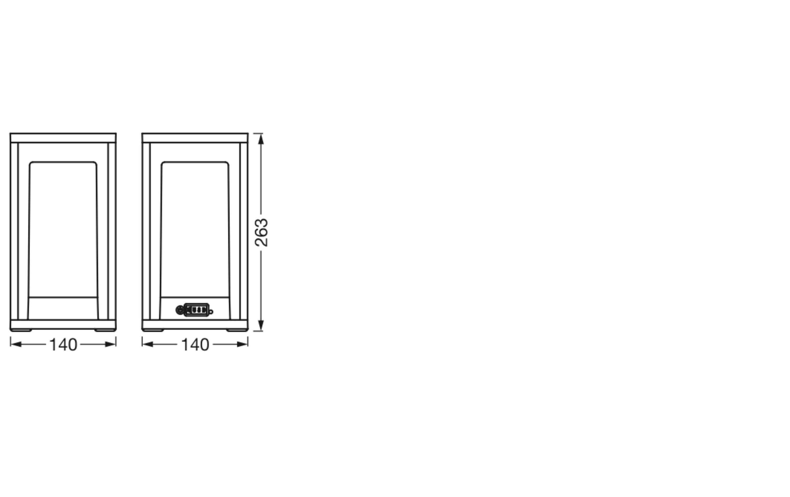 Tischleuchte Smart+ Frame Maxi, 3000K, RGB, SchwarzSmarte Tischleuchte
