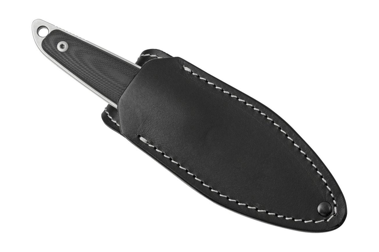 MKM Makro 1 Droppoint, Stonewashed Black G10 vaststaand mes, Jesper Voxnaes design