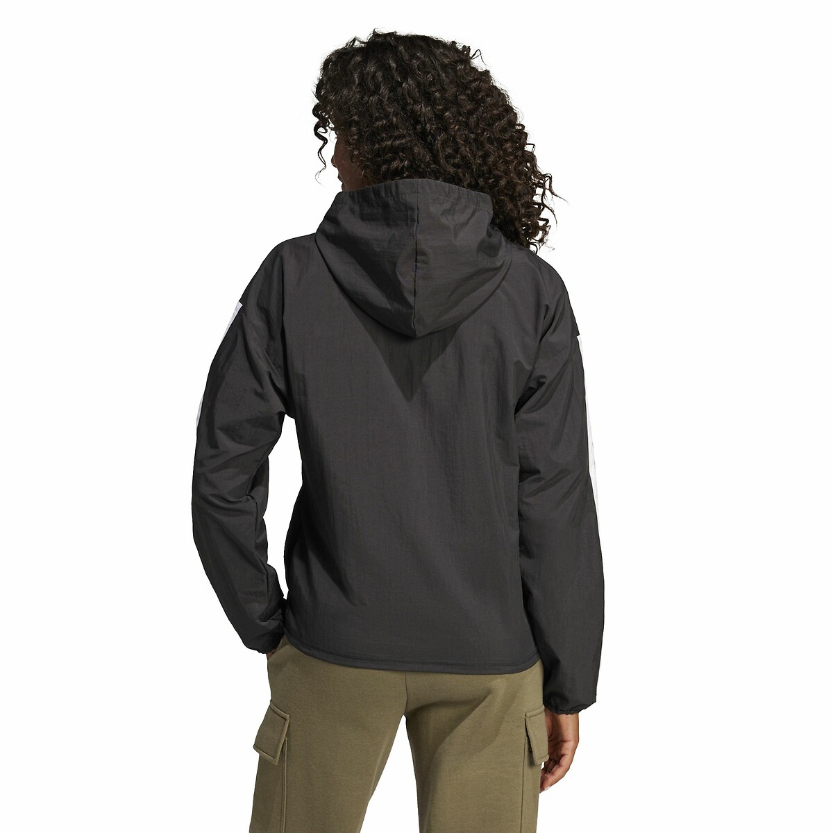 ADIDAS ROUPAS ESPORTIVAS<br>Jaqueta Corta-Vento Woven Essentials 3 Listras