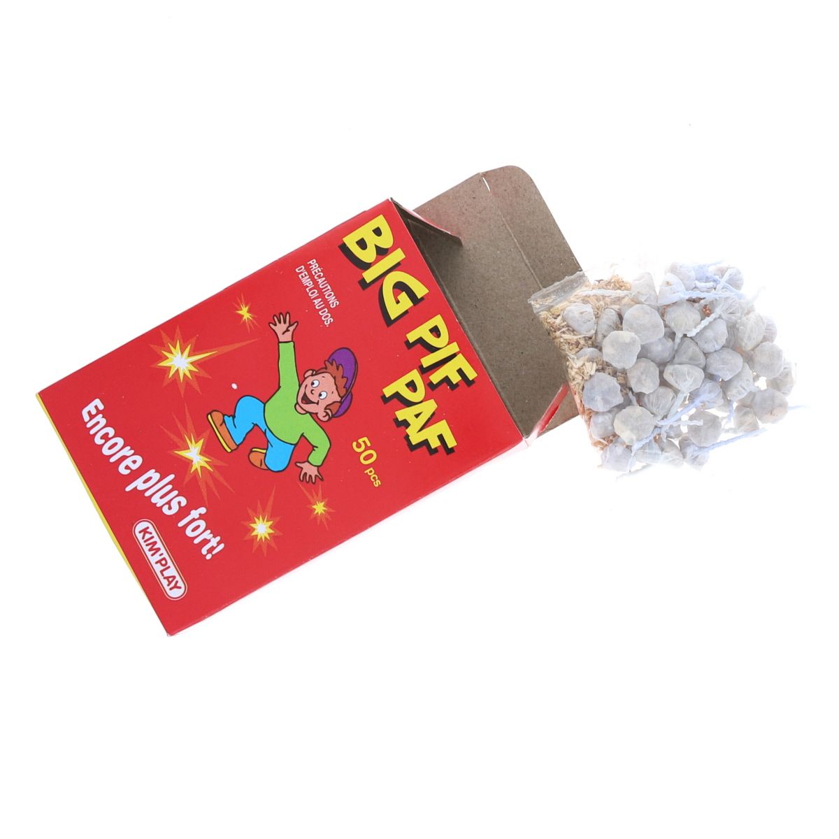 Boîte de 50 pétards pif paf  Mercredi et Patati