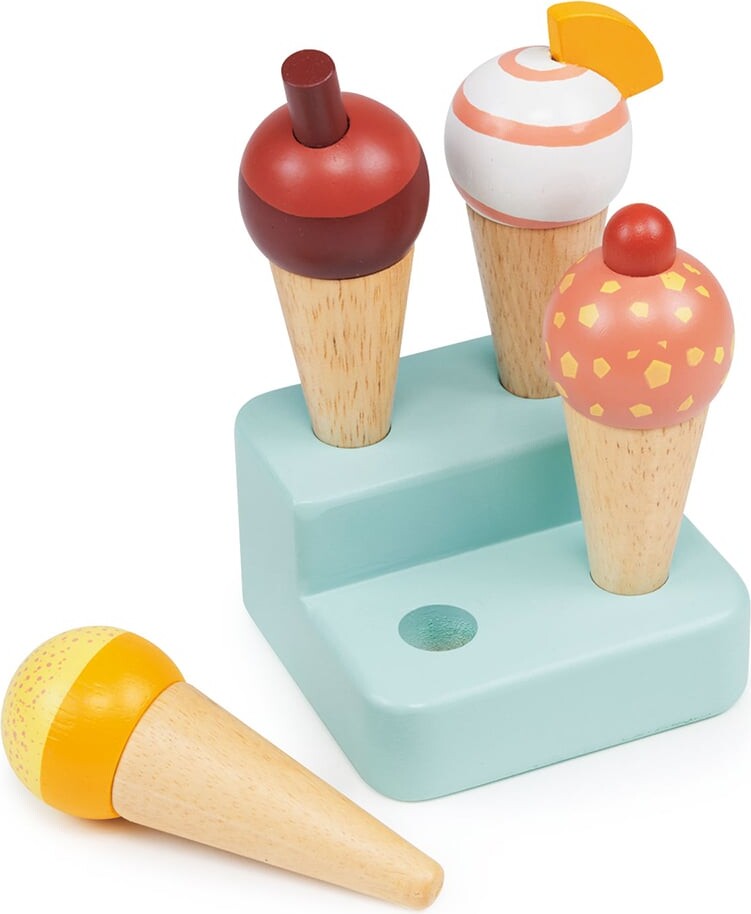 Legemad I Træ - Isvafler - Sunny Gelato - 4 Stk - Mentari