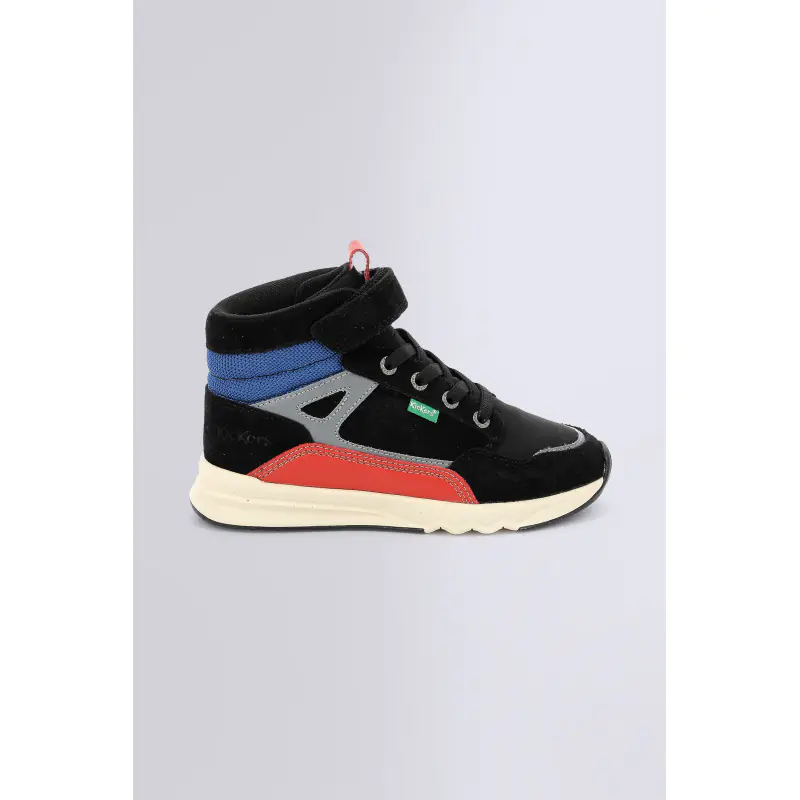 KIKAFAR NOIR ROUGE BLEU SNEAKERS HAUTES Cuir  Garçon