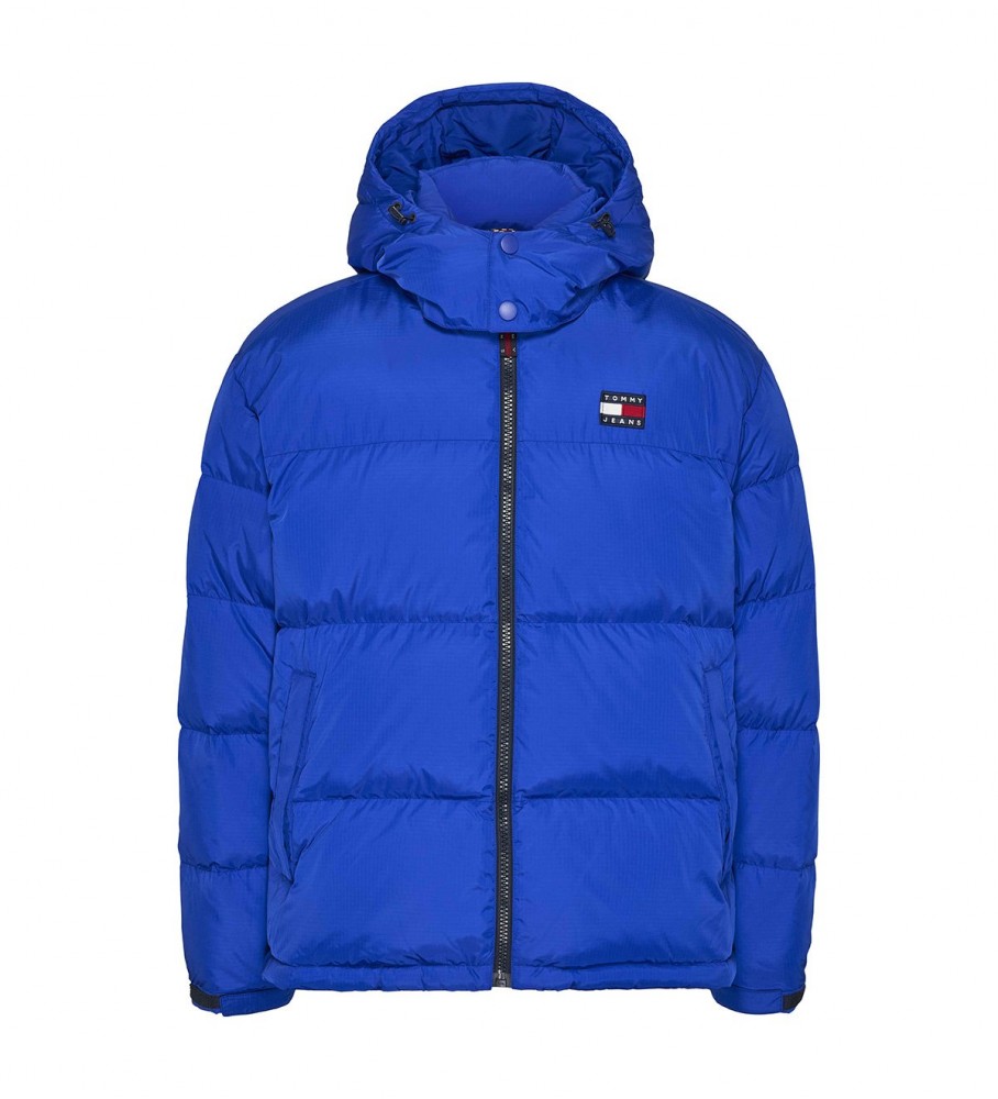 Jaqueta Tommy Jeans Alaska Casual Acolchoada com Capuz Azul