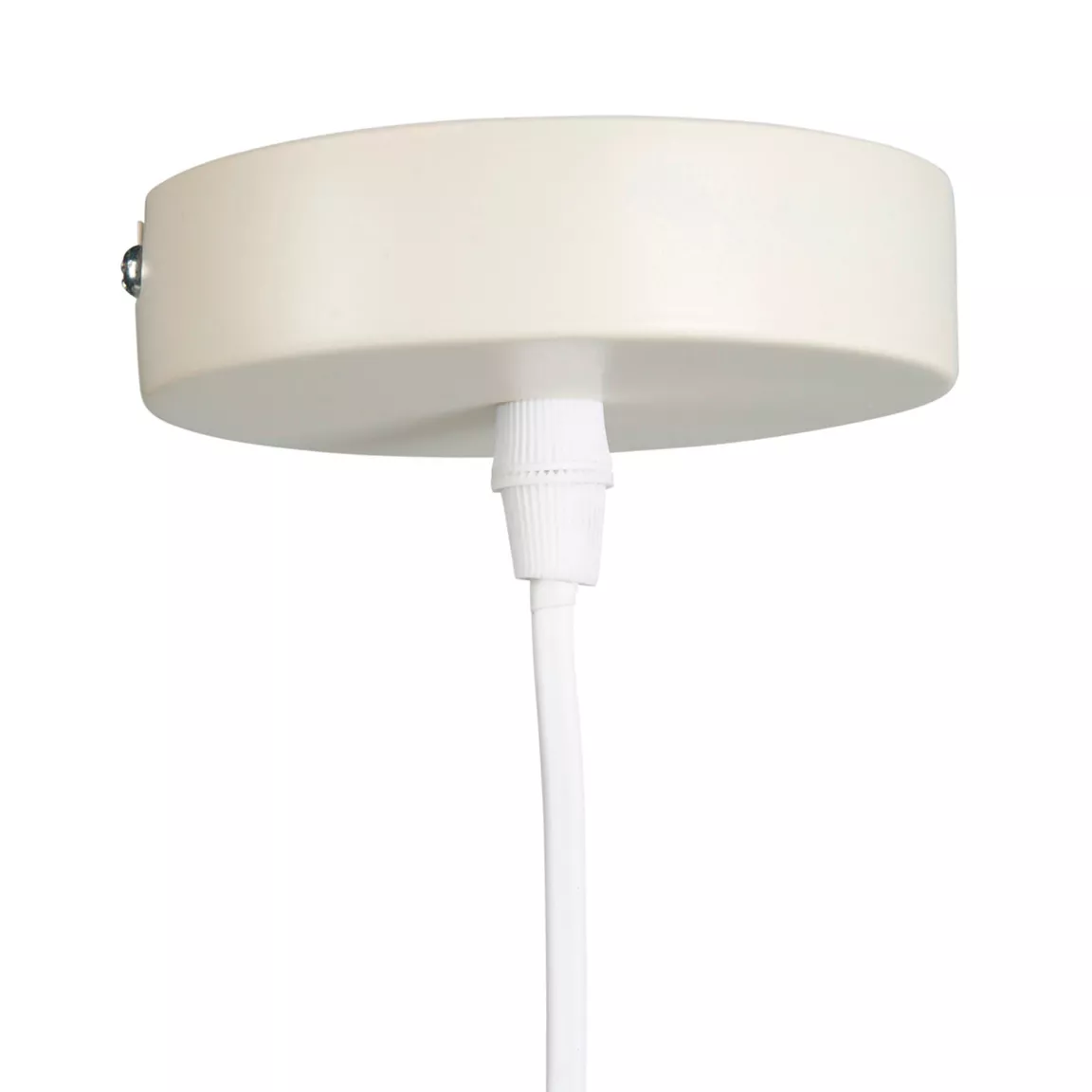 Suspension ronde métal (D29,5 cm) Colisée Blanche