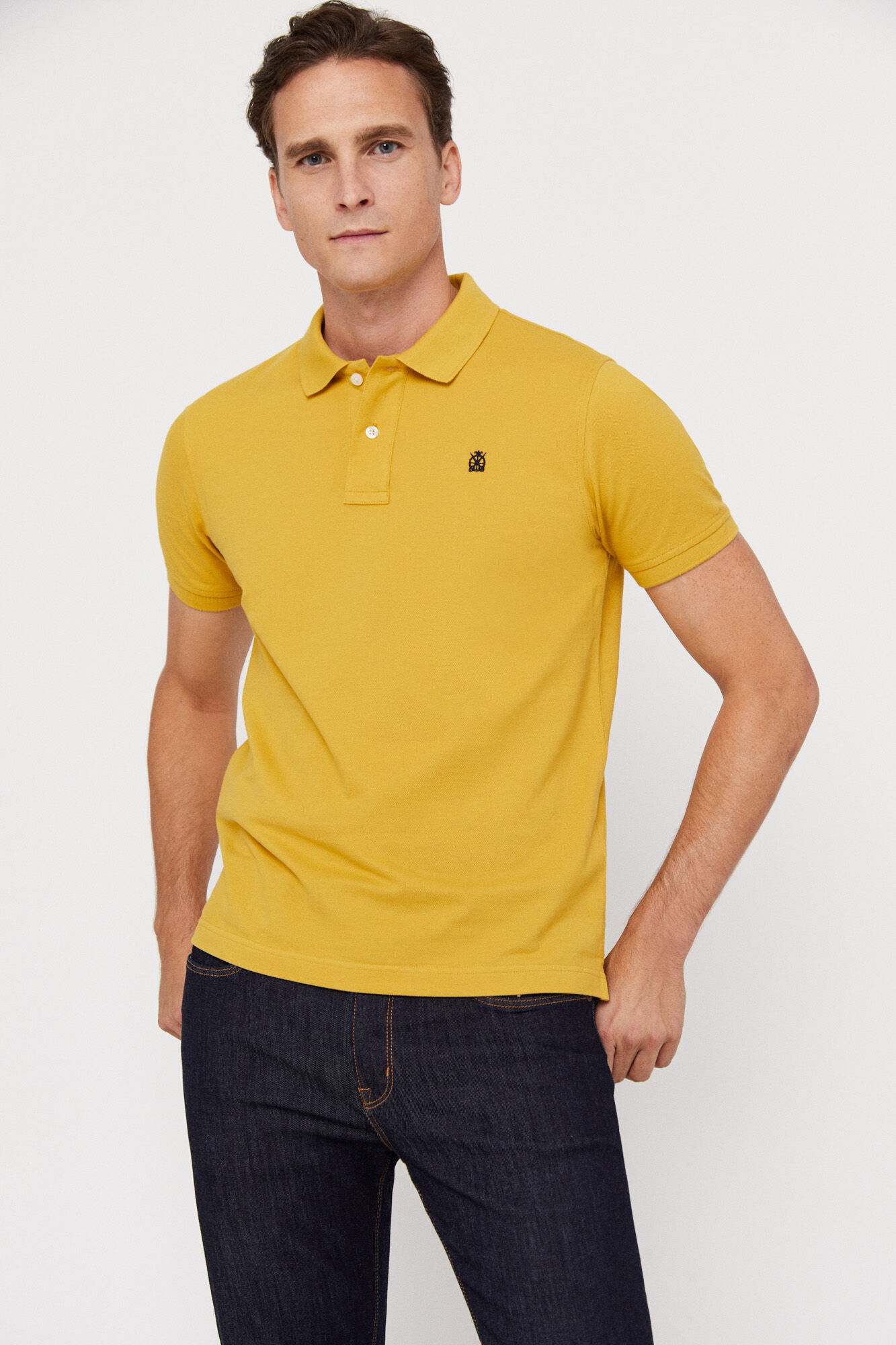 Camisa polo com logotipo - Dourada