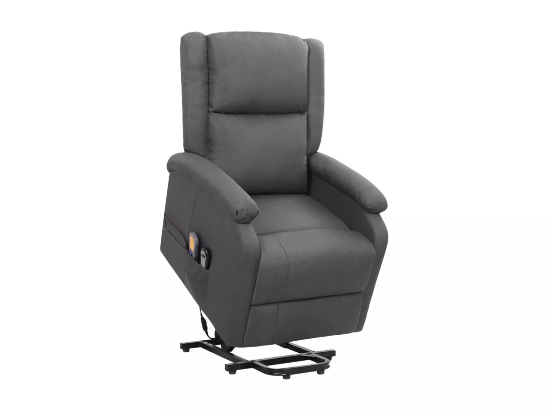 Prolenta Premium - Fauteuil de massage inclinable Gris foncé Tissu