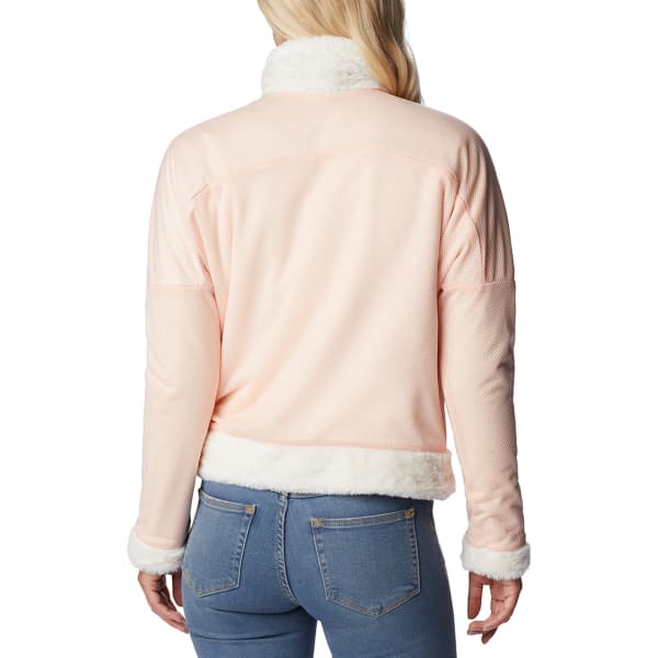 Veste polaire randonnée COLUMBIA BUNDLE UP FULL ZIP FLEECE CHALK PEACH BLACK