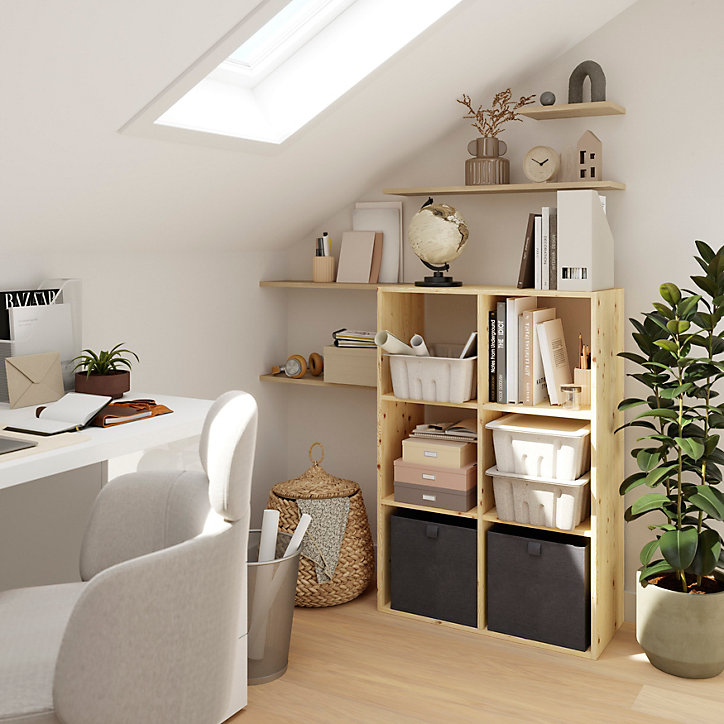 Étagère modulable 6 cubes en pin GoodHome Mixxit