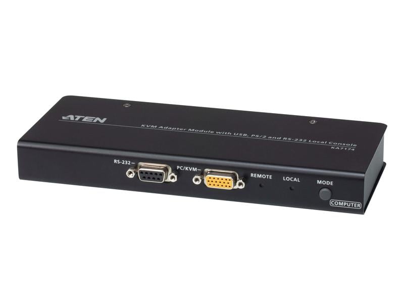 Aten KVM-Adaptermodul KA7174 USB/VGA KVM-Adaptermodul mit lokaler USB-, PS/2- und RS-232-Konsole