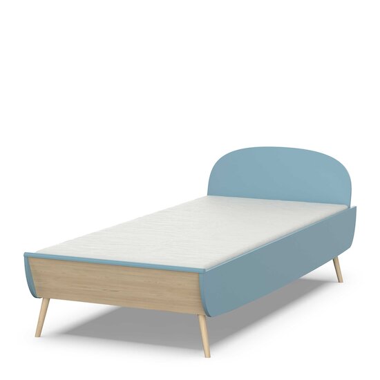 Firmiana Lit junior   Bleu Orage / Bois Naturel        90 x 200 cm   de               CBA Meubles