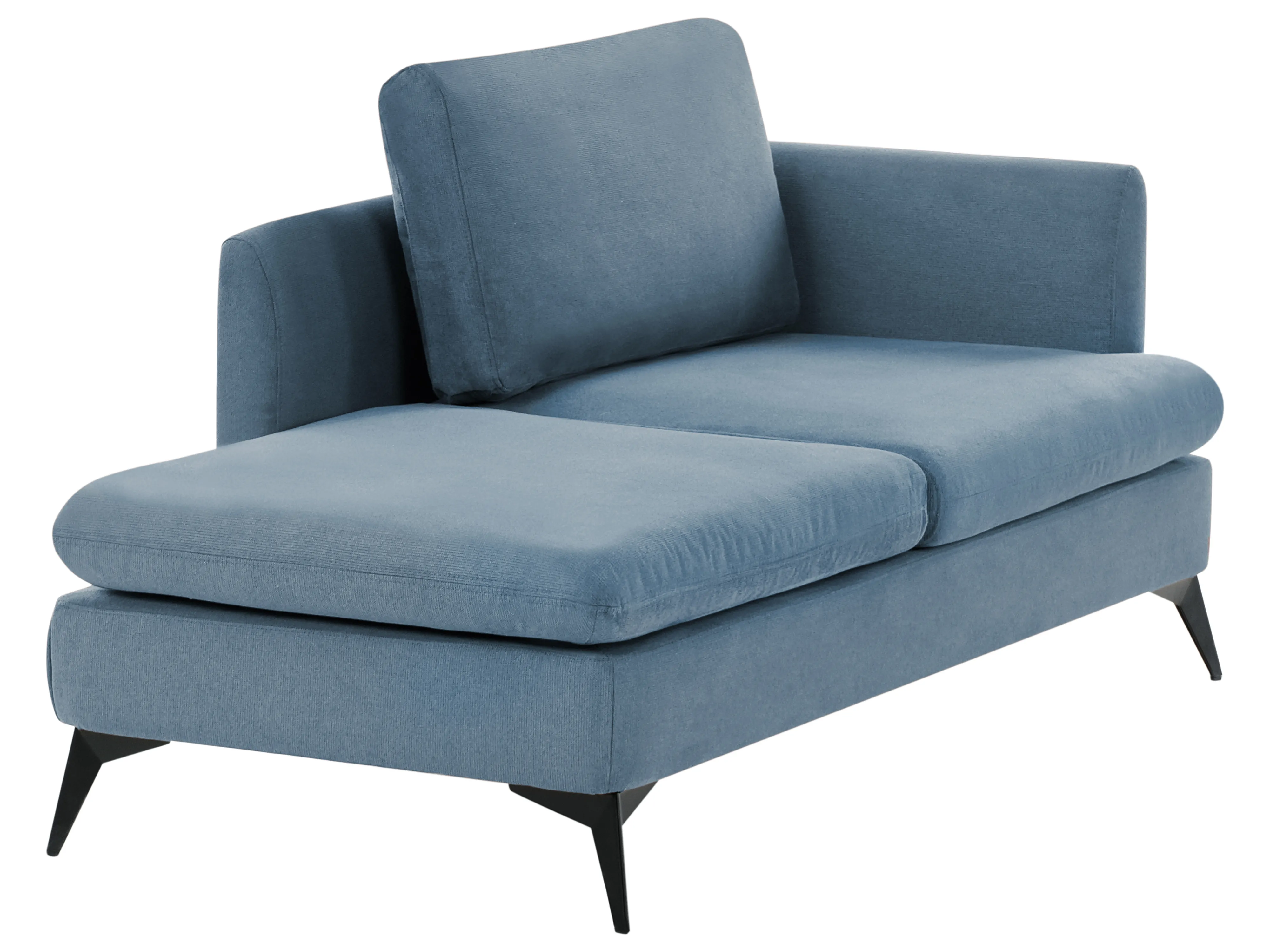 Rechtszijdige chaise longue SIEVOZ Stof Blauw