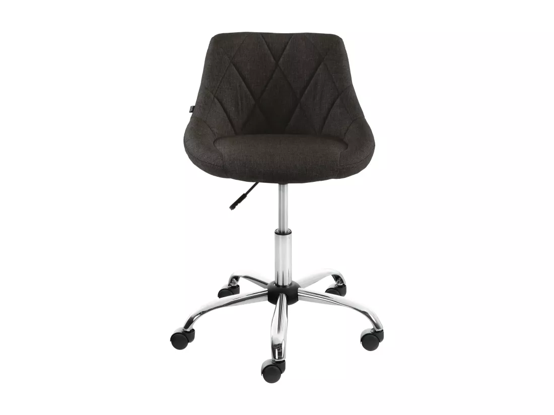Tabouret de bureau - Tissu - Gris foncé - Lazio