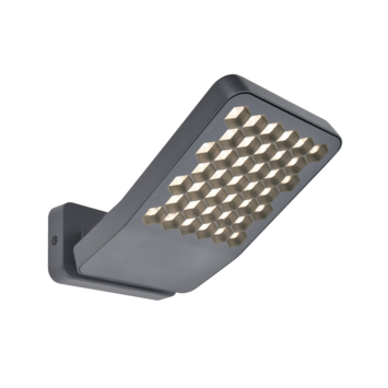 LUTEC wandlamp Atlantis donkergrijs 13,7W