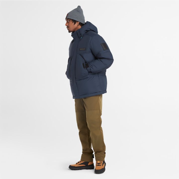 Casaco puffer masculino azul marinho