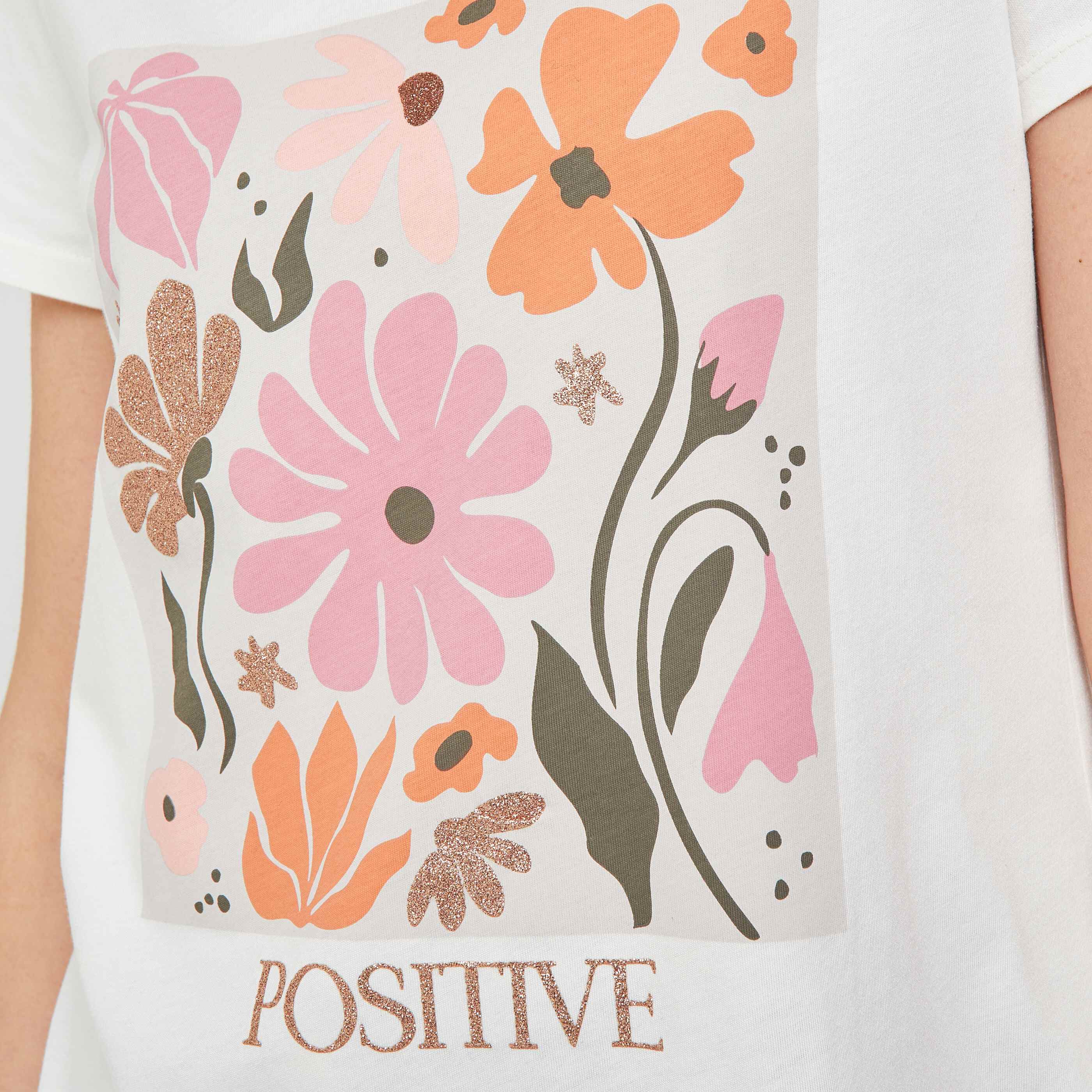 Tshirt imprimé femme - BLANC CASSE