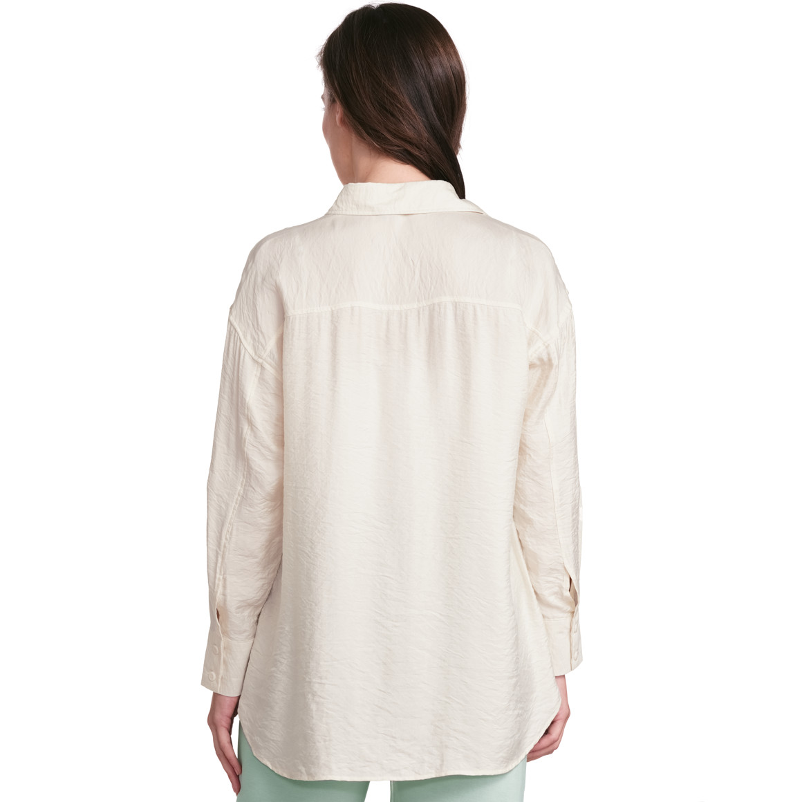 Gina Collection Damen Longbluse mit Kentkragen weiss
