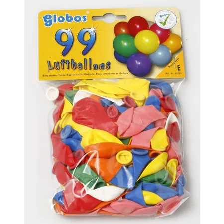 Globos Rundballons bunt, 99 Stück