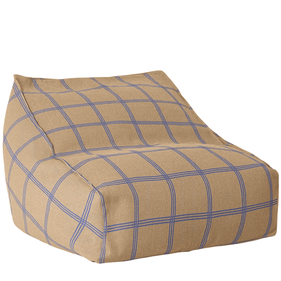 Nobodinoz zitzak vibes - brown blue windowpane