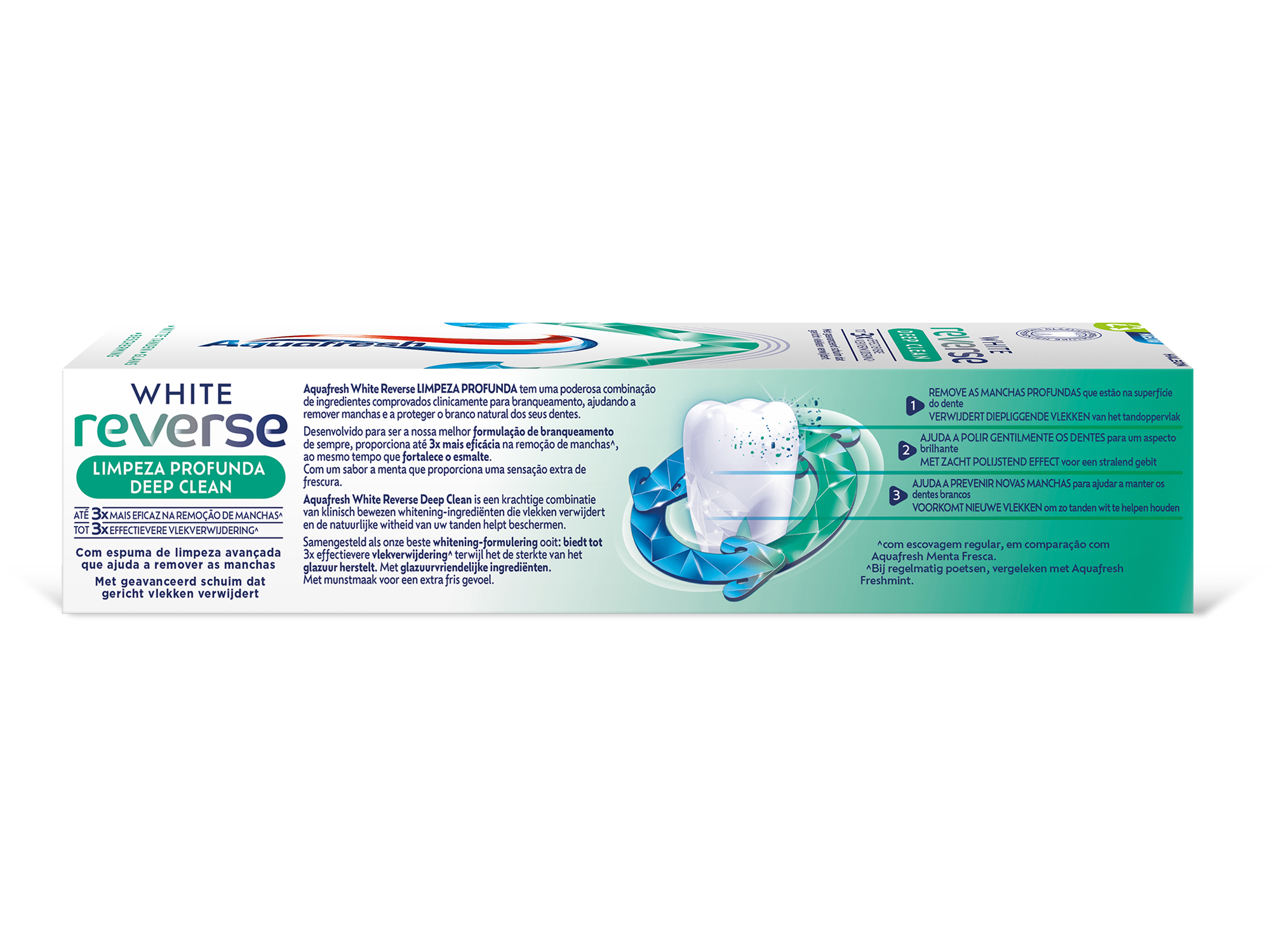 PASTA DE DENTES AQUAFRESH WHITE REVERSE LIMP PROF 75ML
