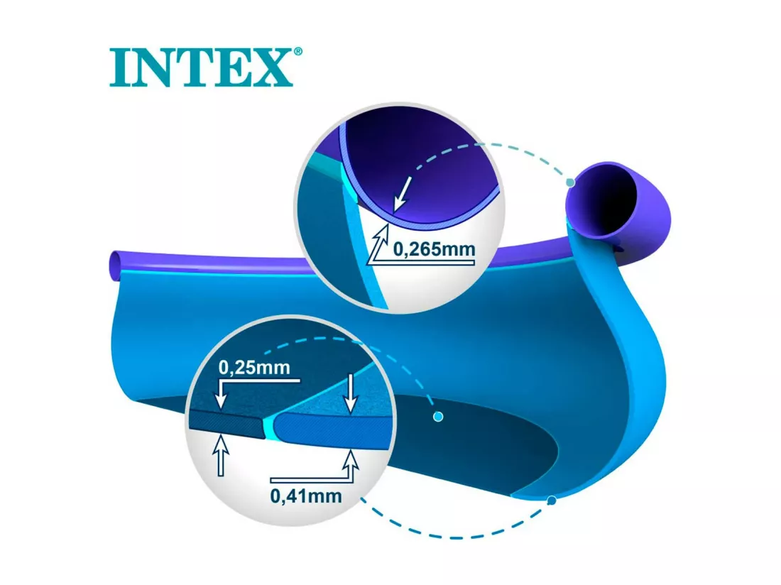 Piscine gonfable 244 x 61cm bassin familiale pour enfants Intex