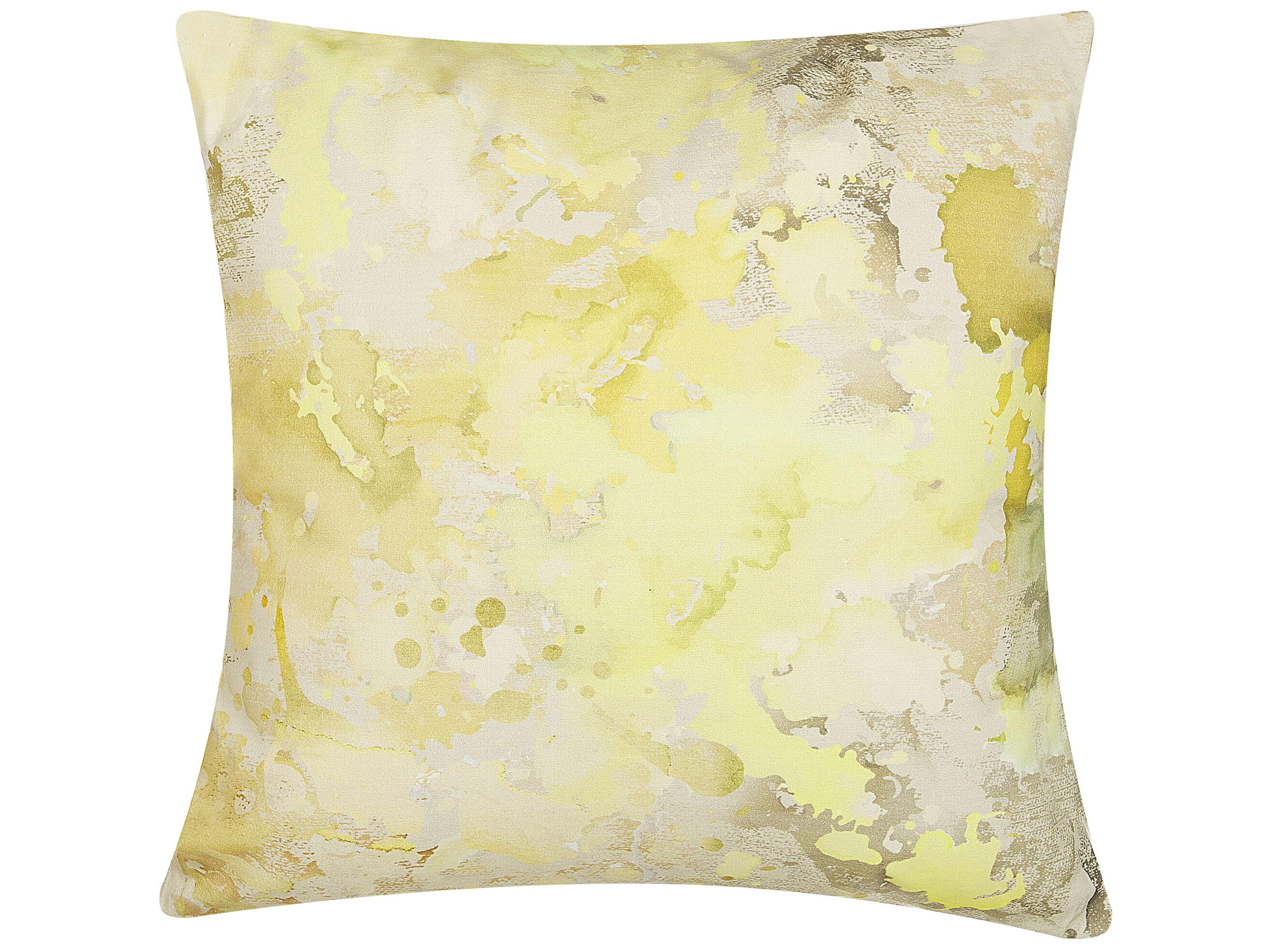 Set van 2 sierkussens PACHIRA Katoen 45 x 45 cm Geel abstract patroon