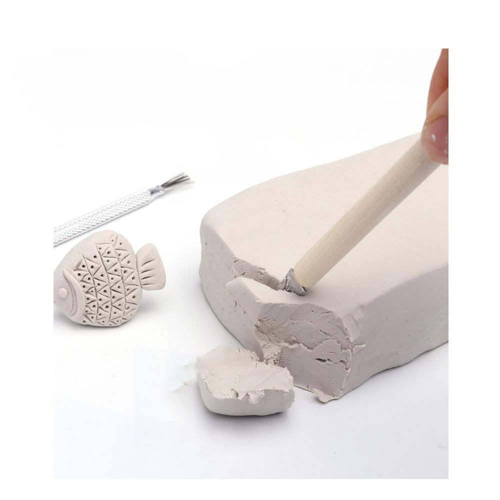(500g) Modelliermasse Bastel Knete Lufttrocknender Ton - Weiss