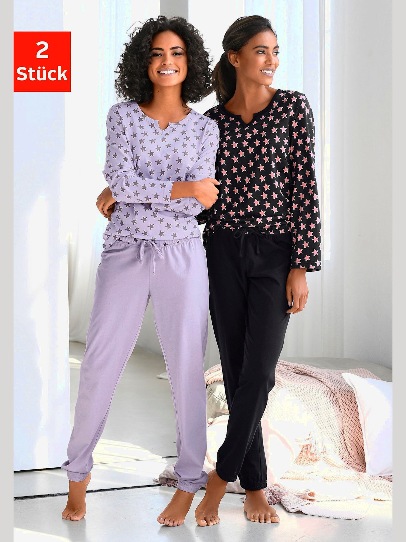 Lot de 2 pyjamas avec imprimé étoile