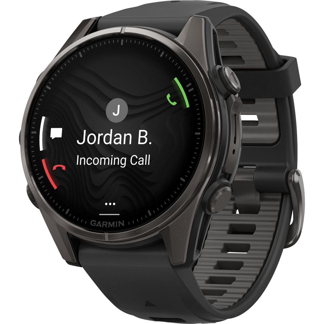 Garmin Fenix 8 - 43mm AMOLED Sapphire Schwarz / Carbongrau