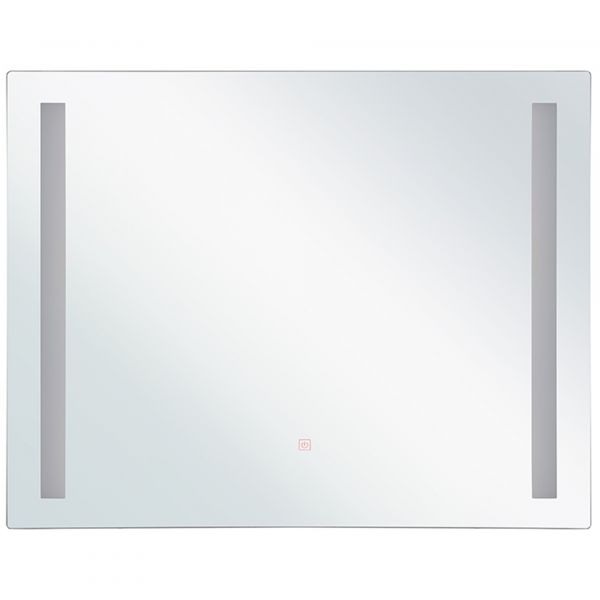 Beliani Espelho de Casa de Banho Lirac de Vidro Prateado 70x4x60