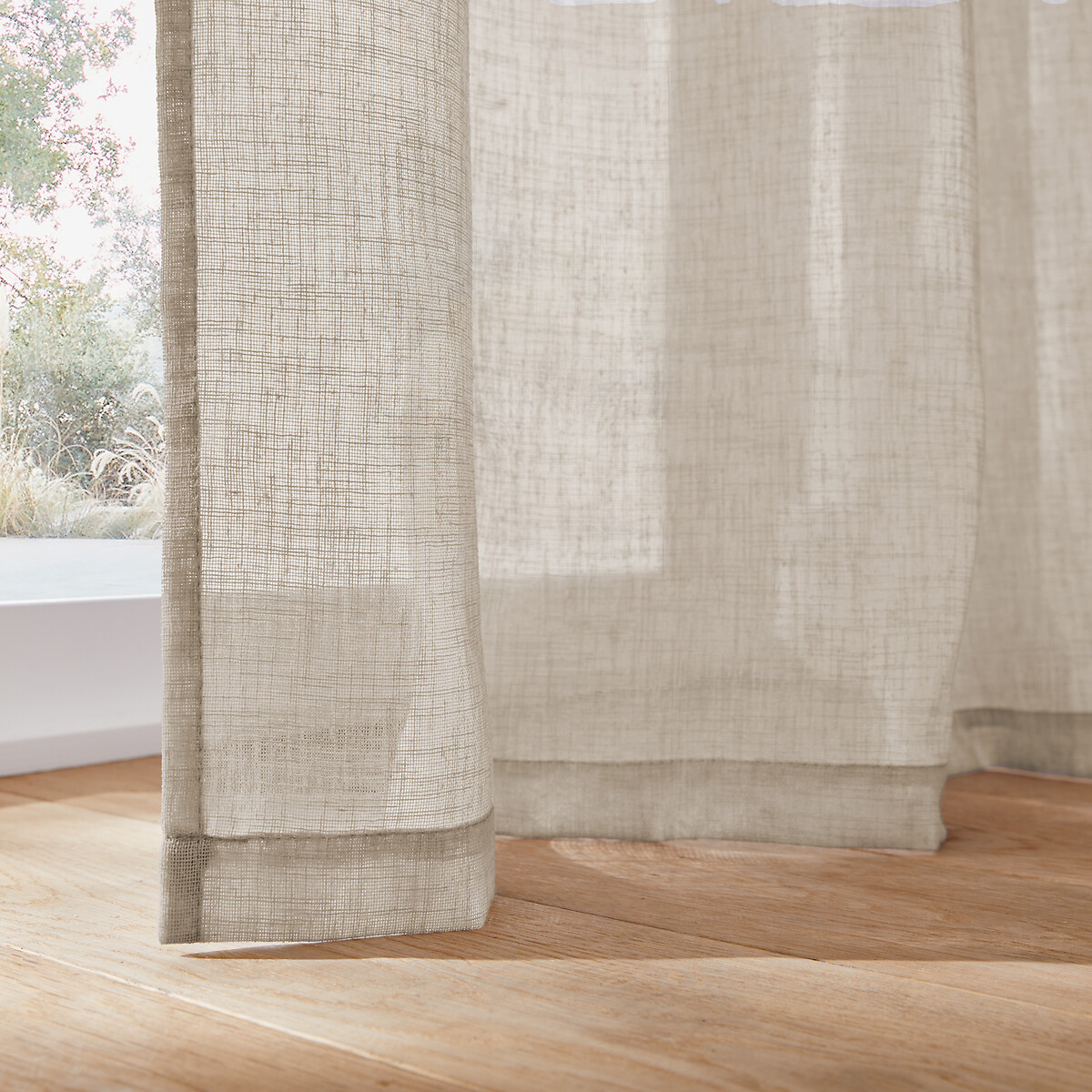 LA REDOUTE INTERIEURS<br>Cortina de vidro com borda franzida, Nyong