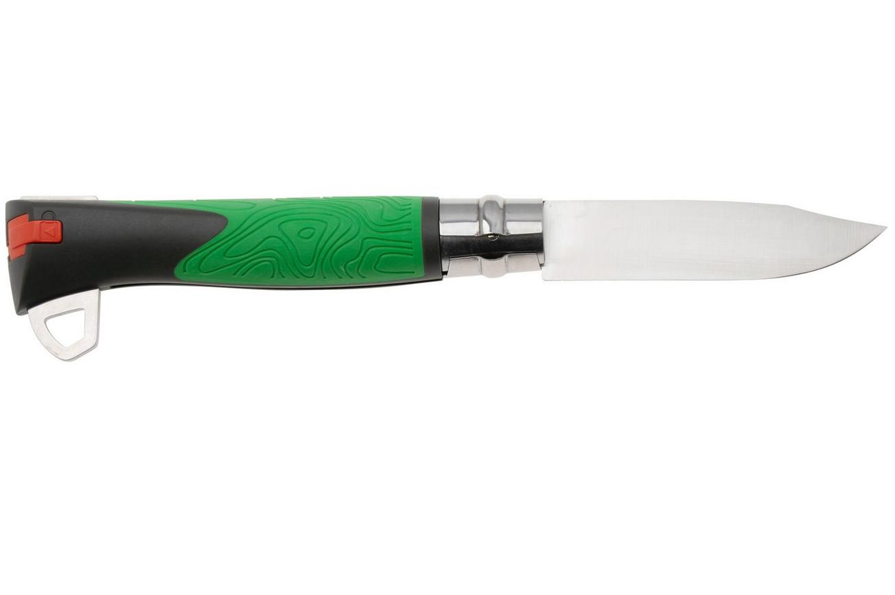 Opinel No. 12 Explore 002489 Green, bushcraft zakmes met tekentang
