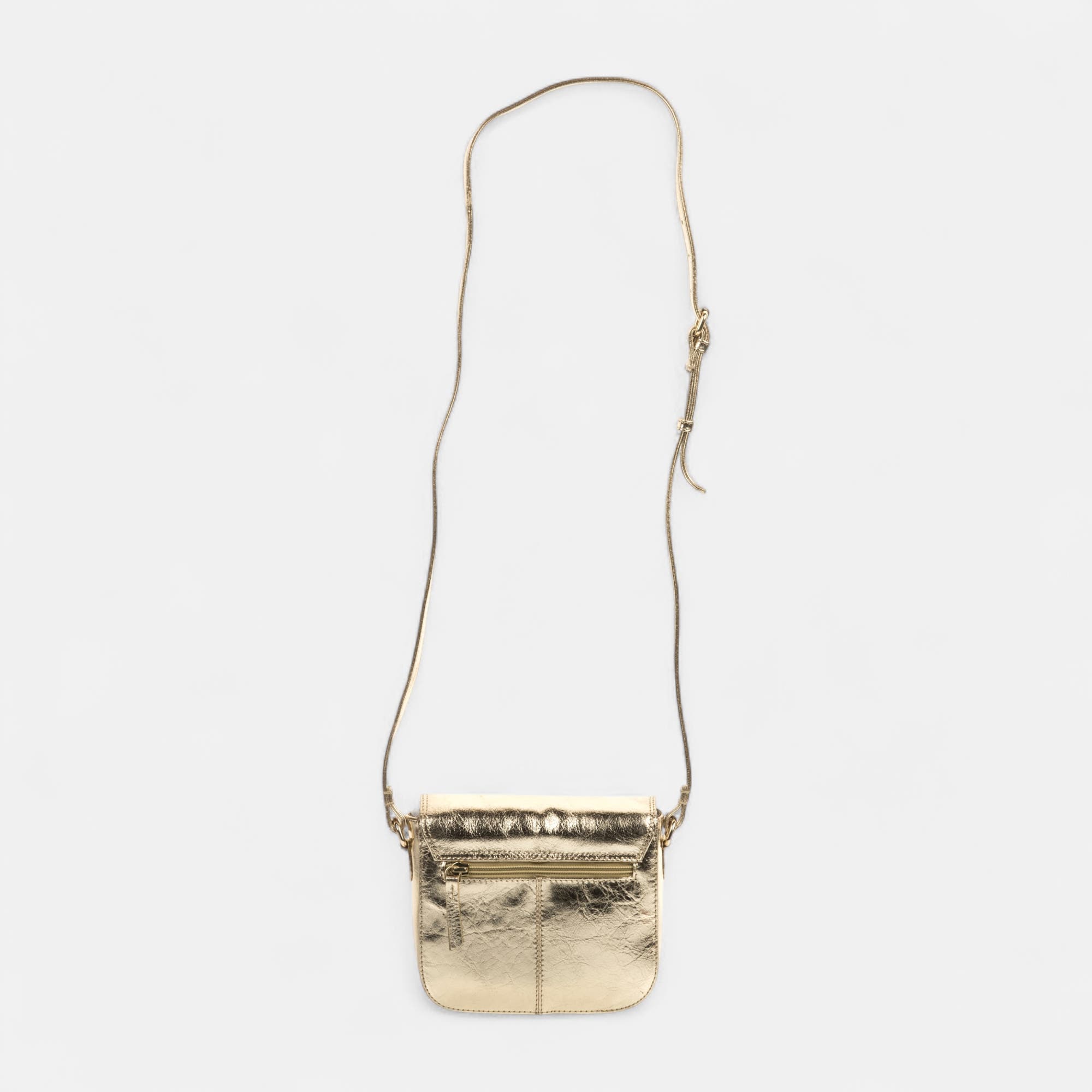 Sac bandoulière en cuir or