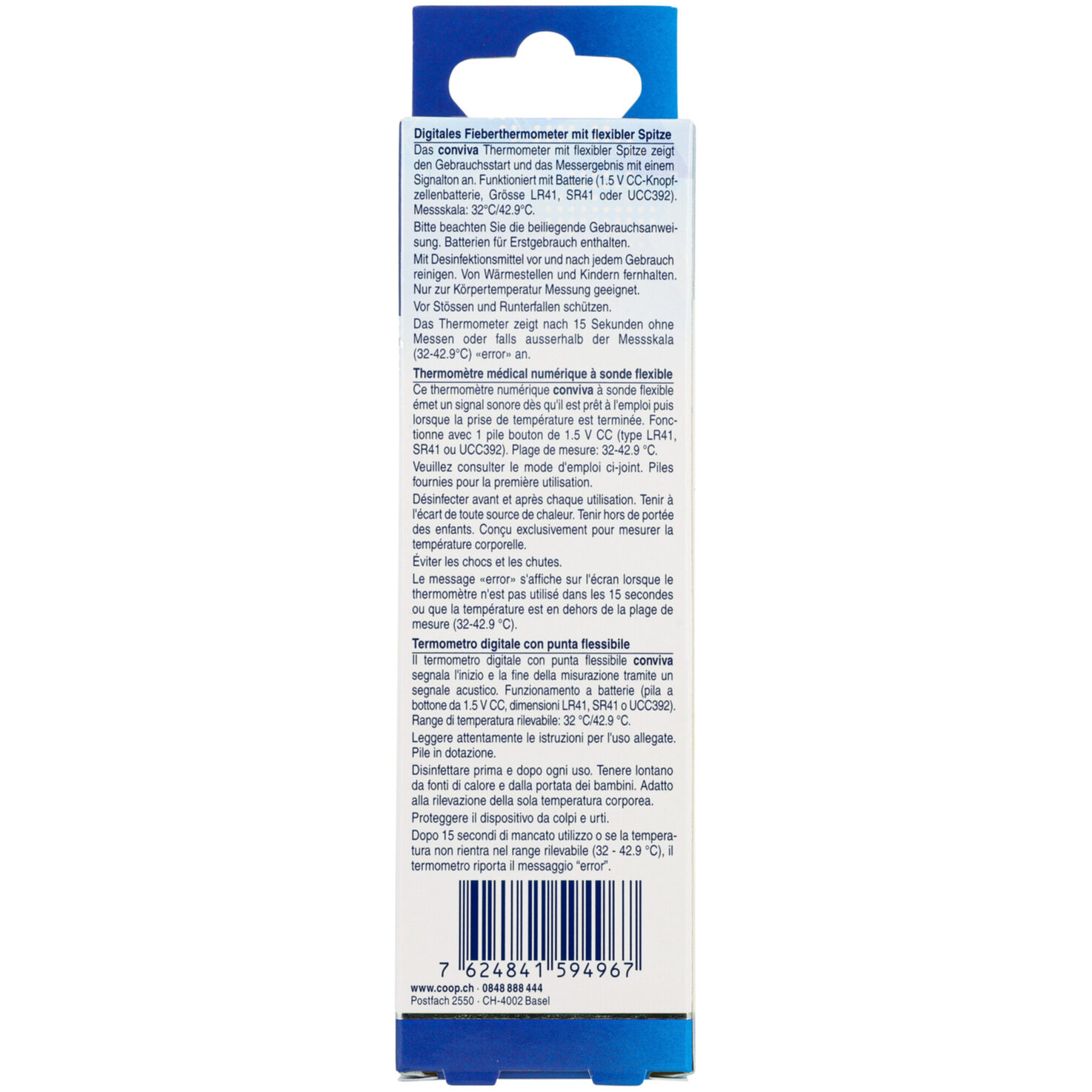 conviva Thermometer digital flexible Spitze