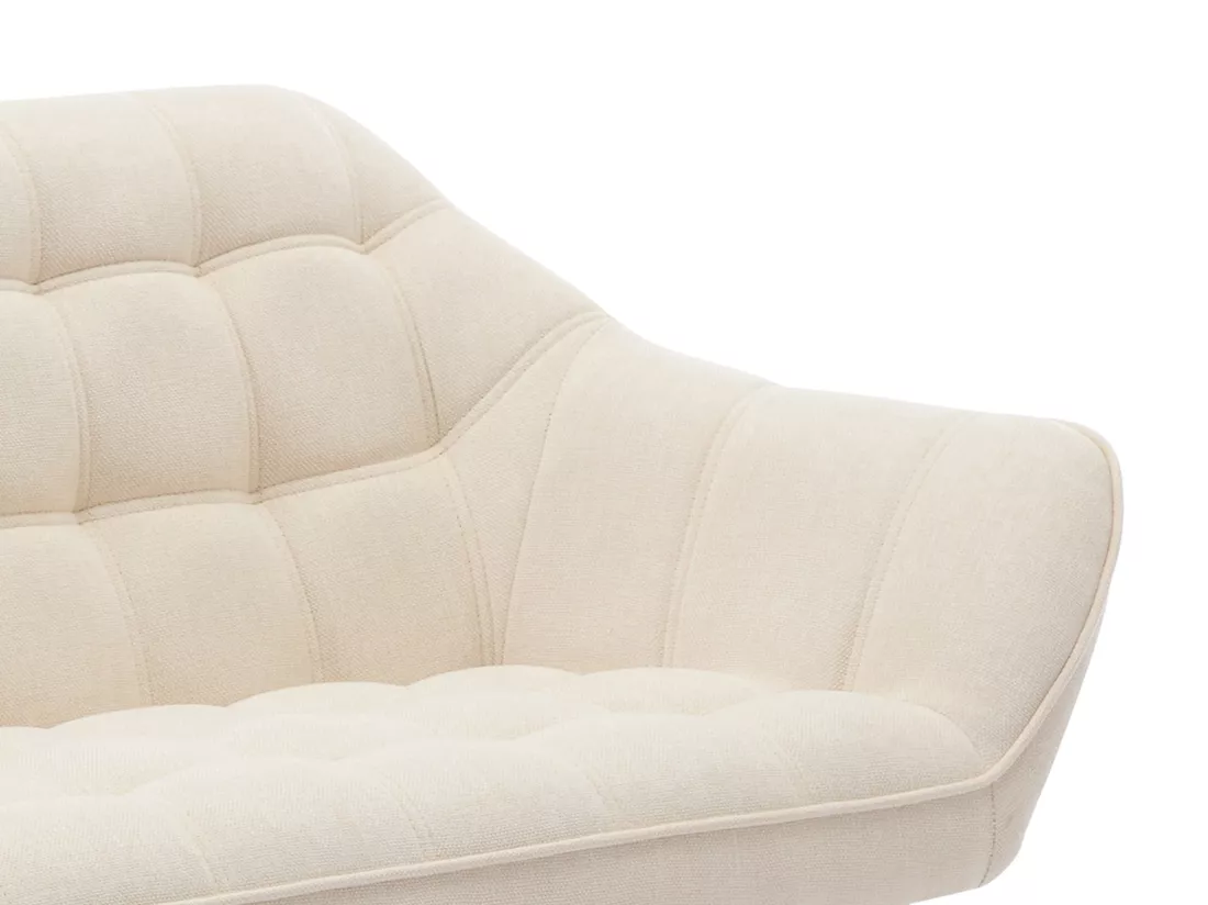 Canapé 2 places en tissu beige CASERTA