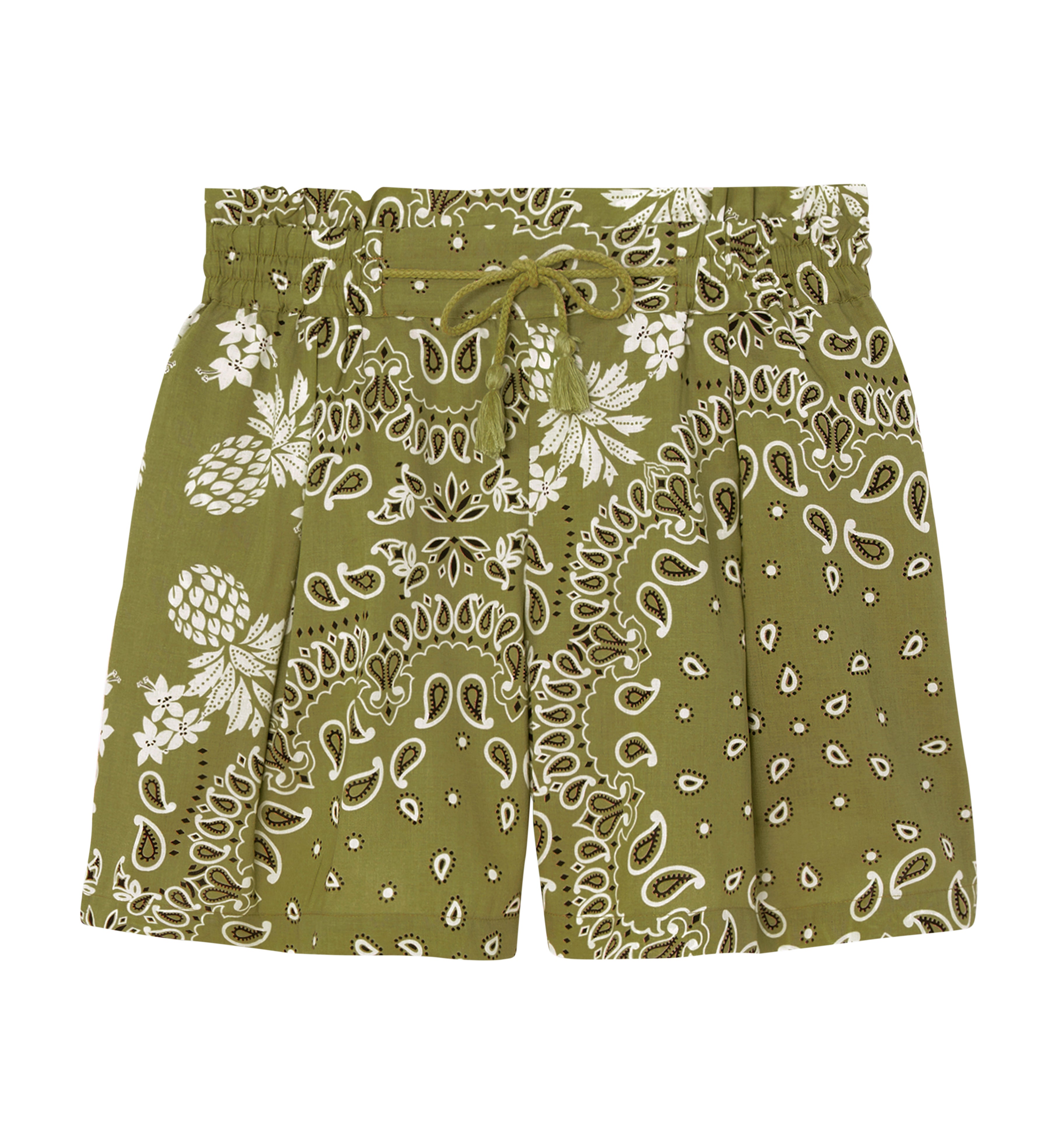 Short motif bandana Femme - Imprimé kaki