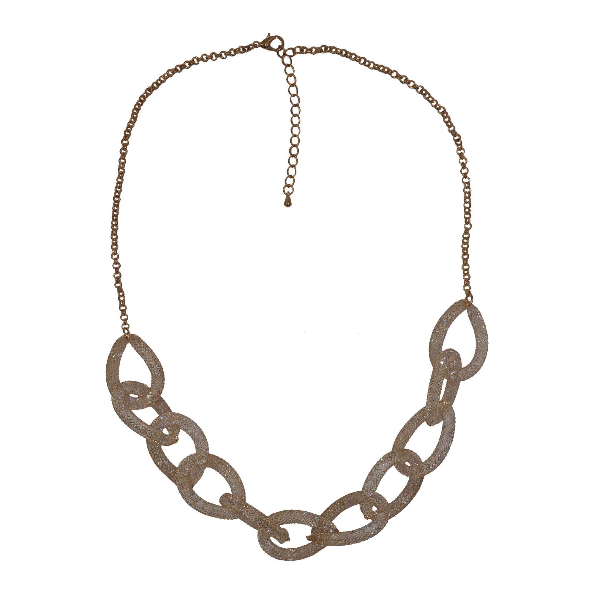 Steuer Modeschmuck Kette Meshkette, verankert, goldfarben