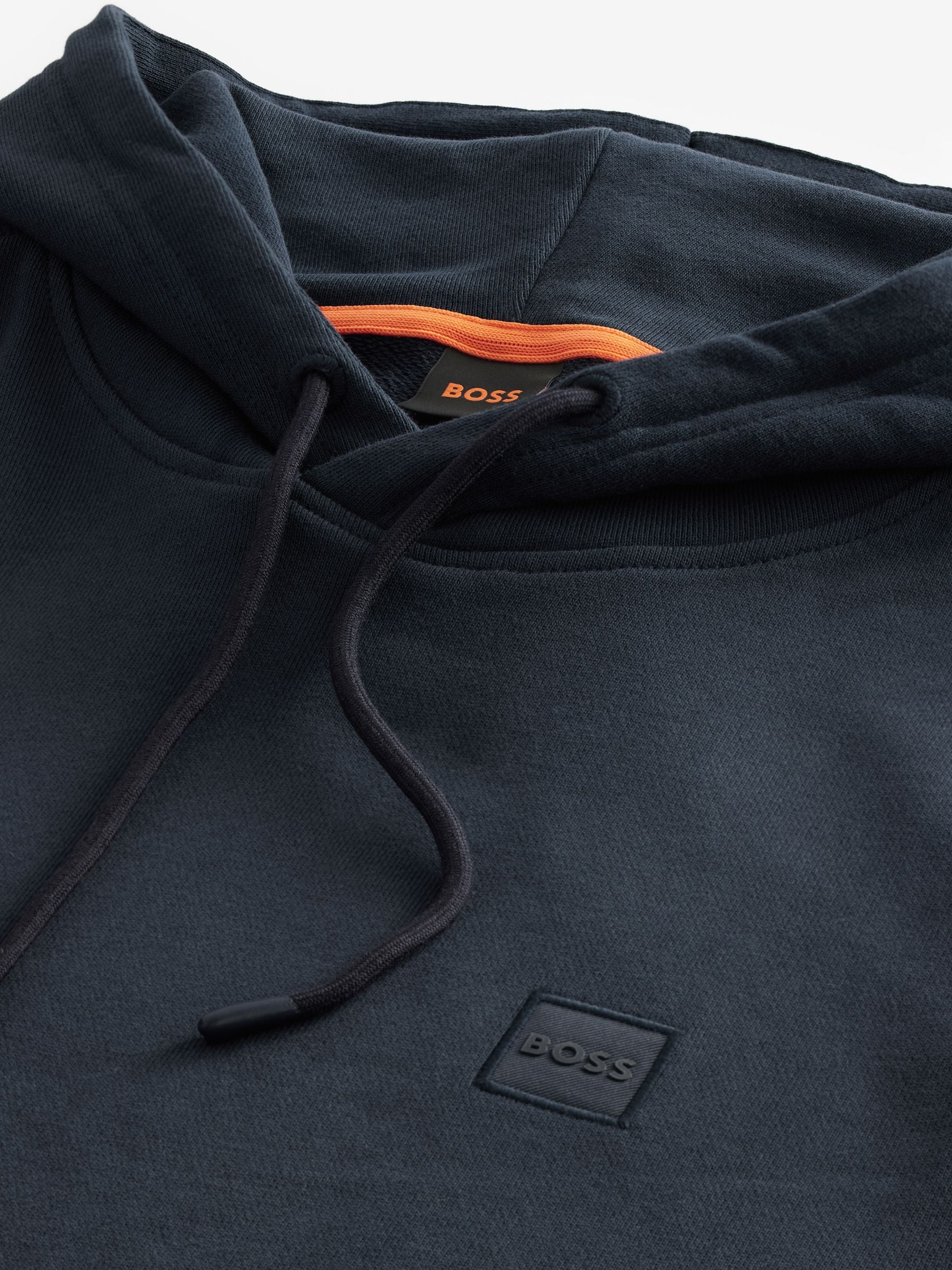 Marineblauw - BOSS Regular-Fit Wetalk Hoodie met Logo