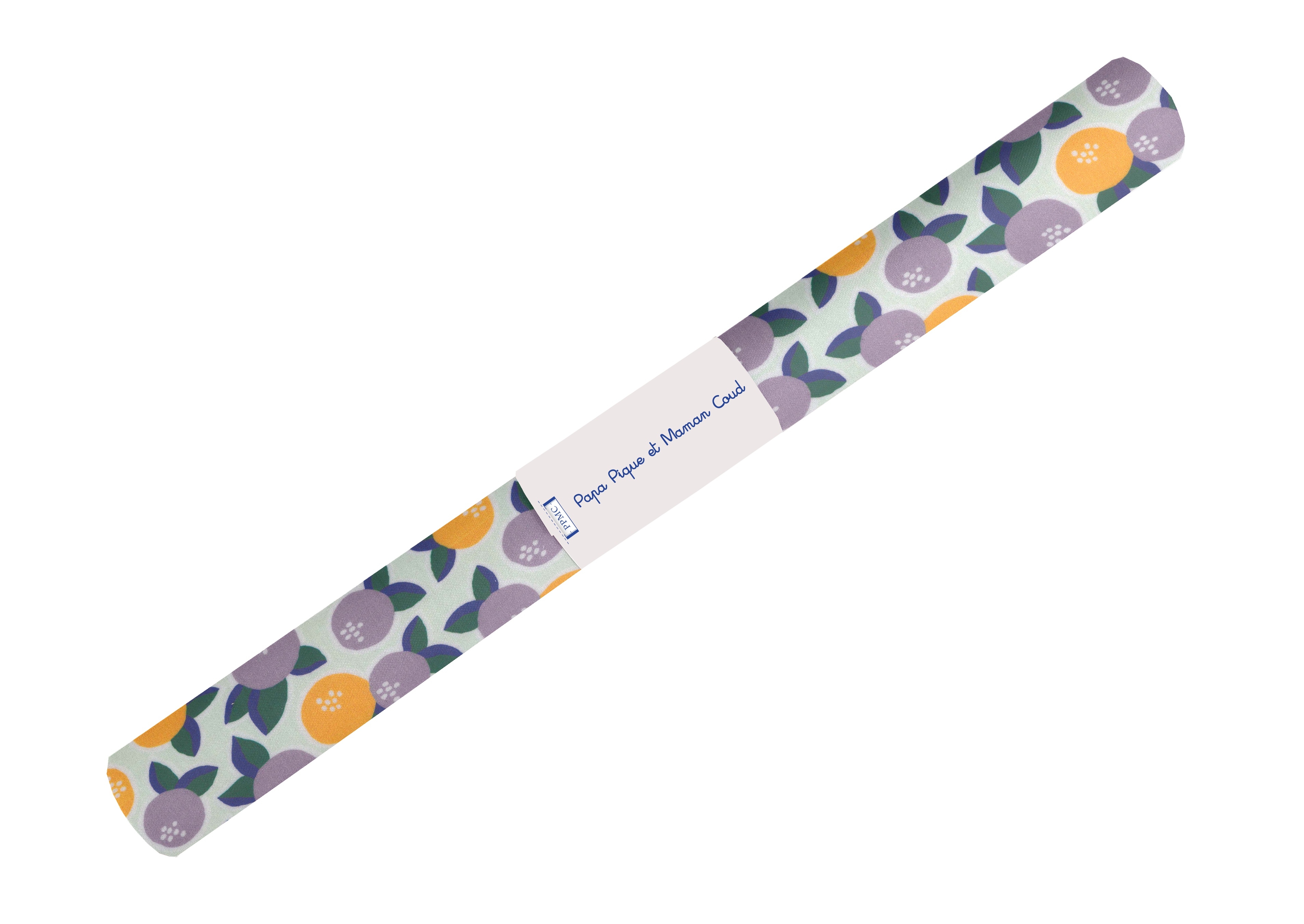 Coupon Tissu Enduit De 35Cm Ex2303 Agrumes Pop Lilas