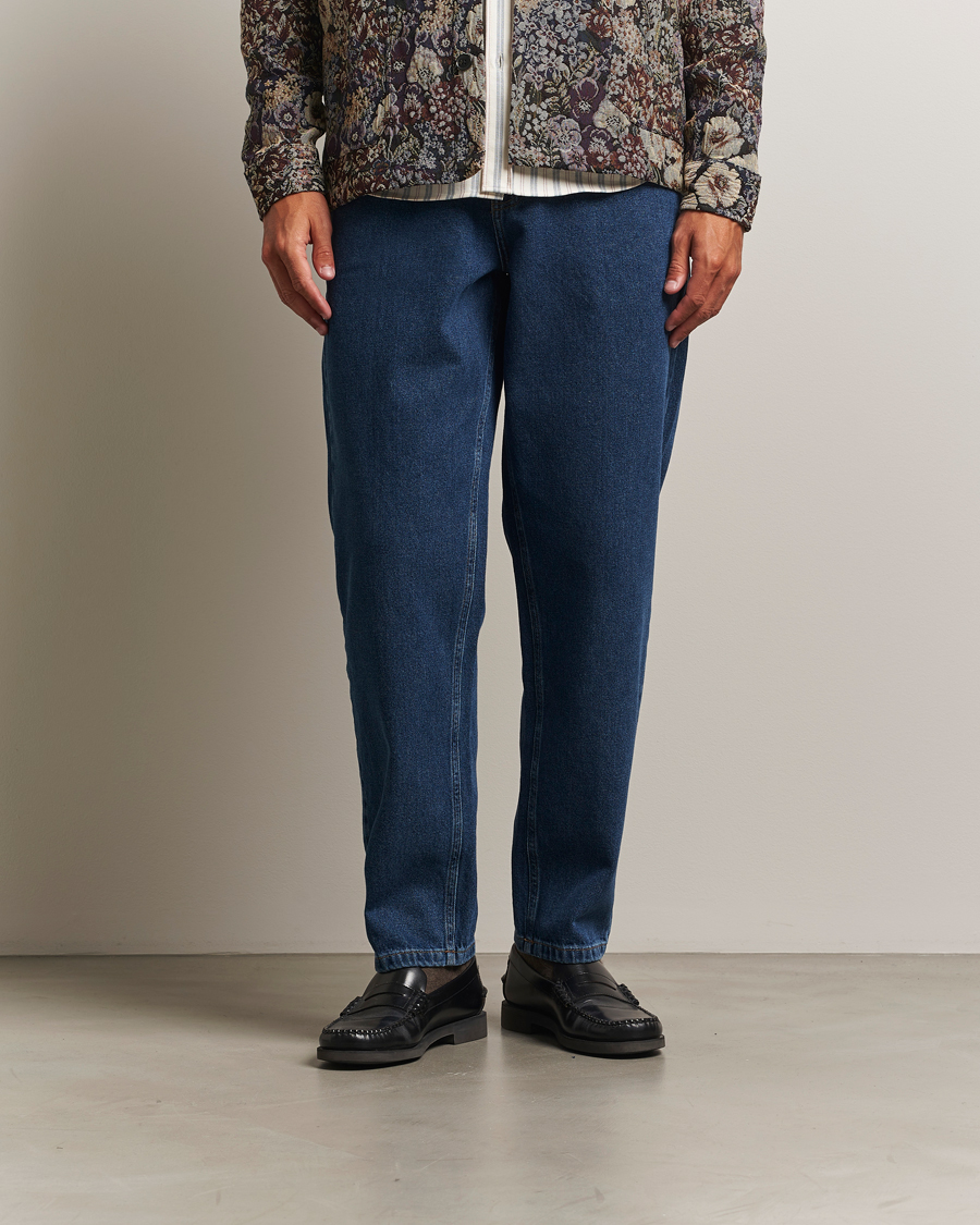 Les Deux Ryder Washed Denim Jeans Medium Indigo Wash