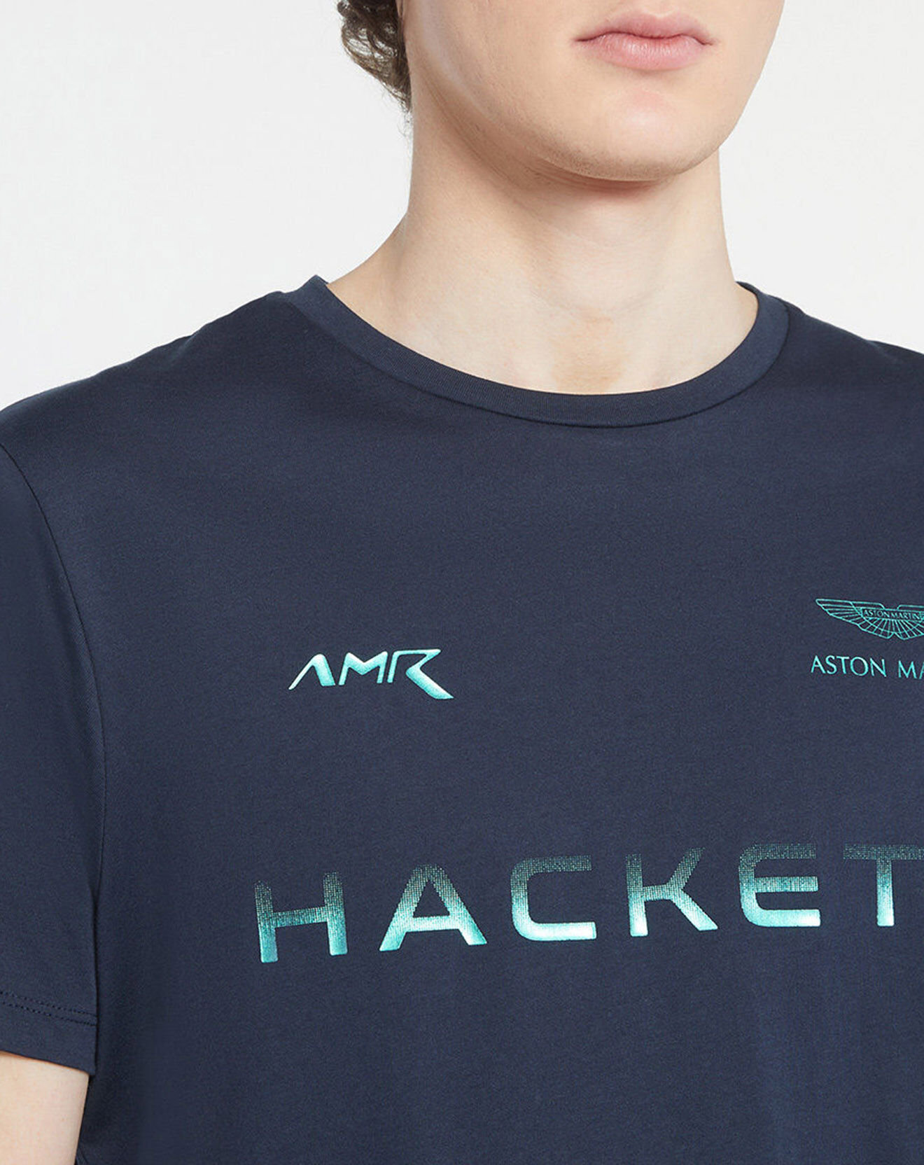 Hackett London T-Shirt Logo Aston Martin Racing bleu