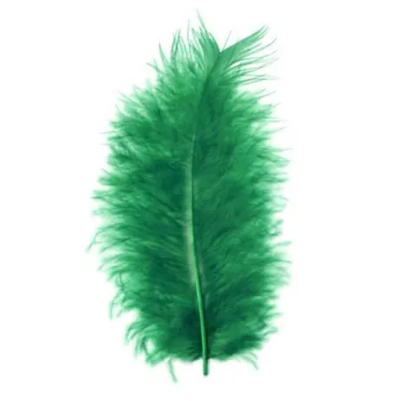 Glorex Marabufedern grün, ca.15 Stück