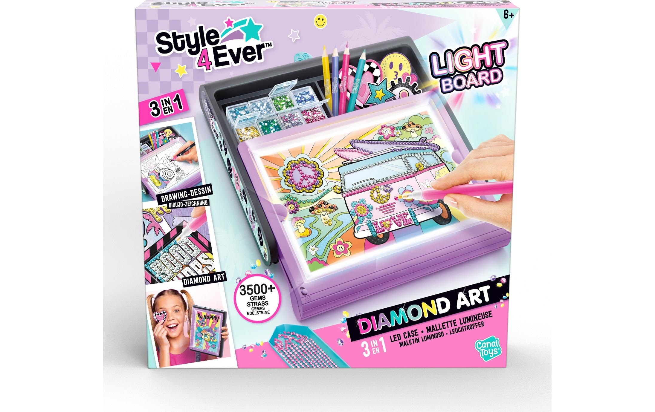 Kreativset »Canal Toys Diamond Art 3 in 1 LED Case«