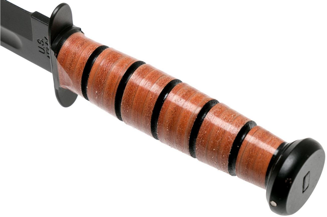KA-BAR U.S. Army Knife 1220 vaststaand mes, lederen foedraal