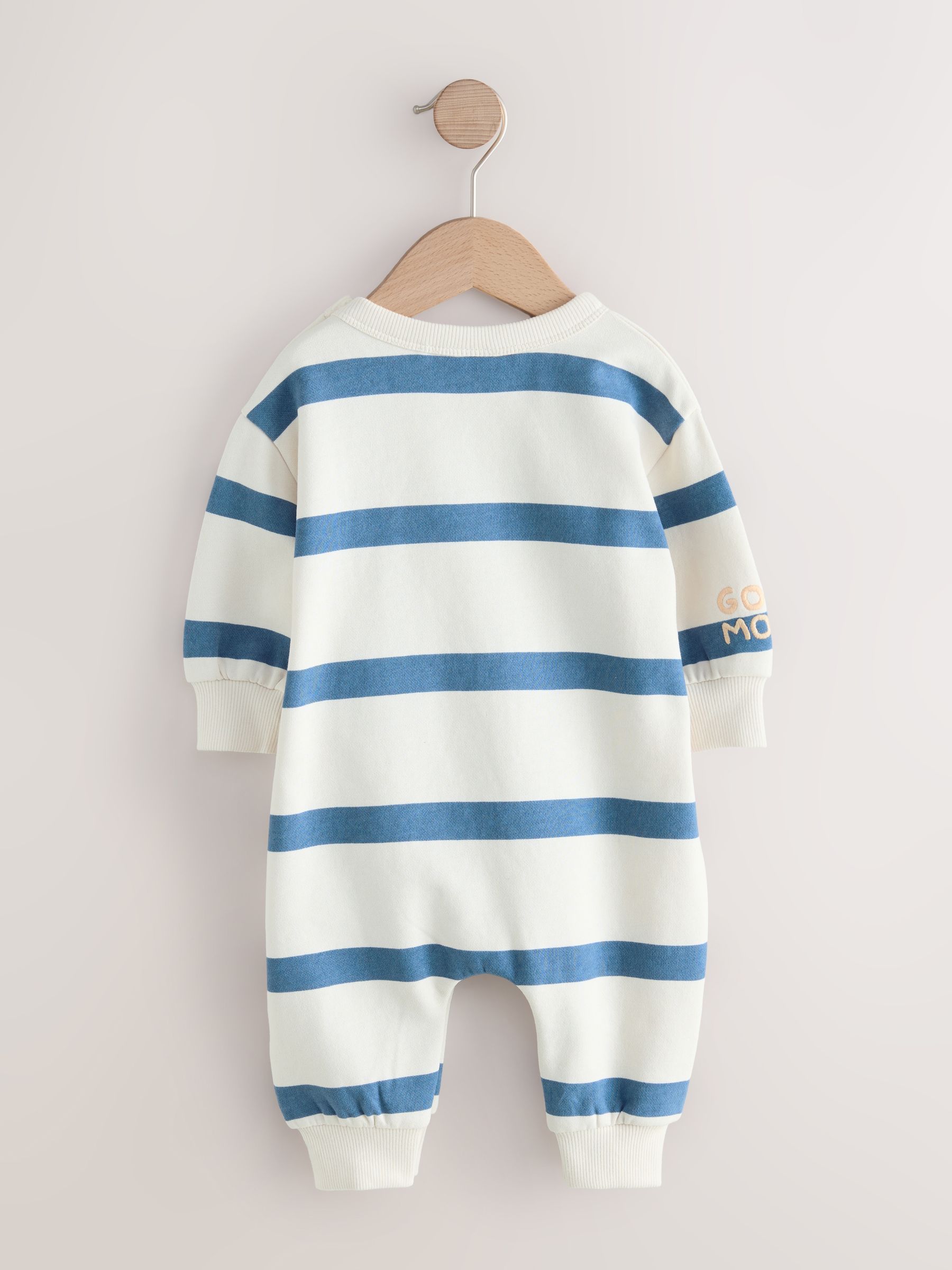 Blauw gestreept - Baby joggingromper (0mnd-3jr)