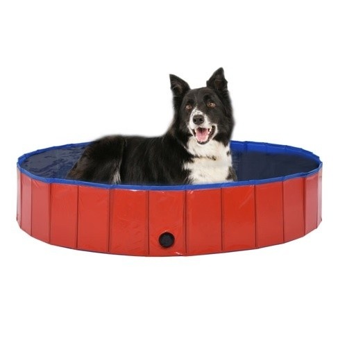 Piscina refrescante Vidaxl para cães, vermelha