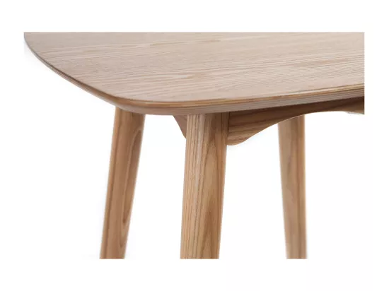 Table haute carrée frêne scandinave L60 cm BALTIK