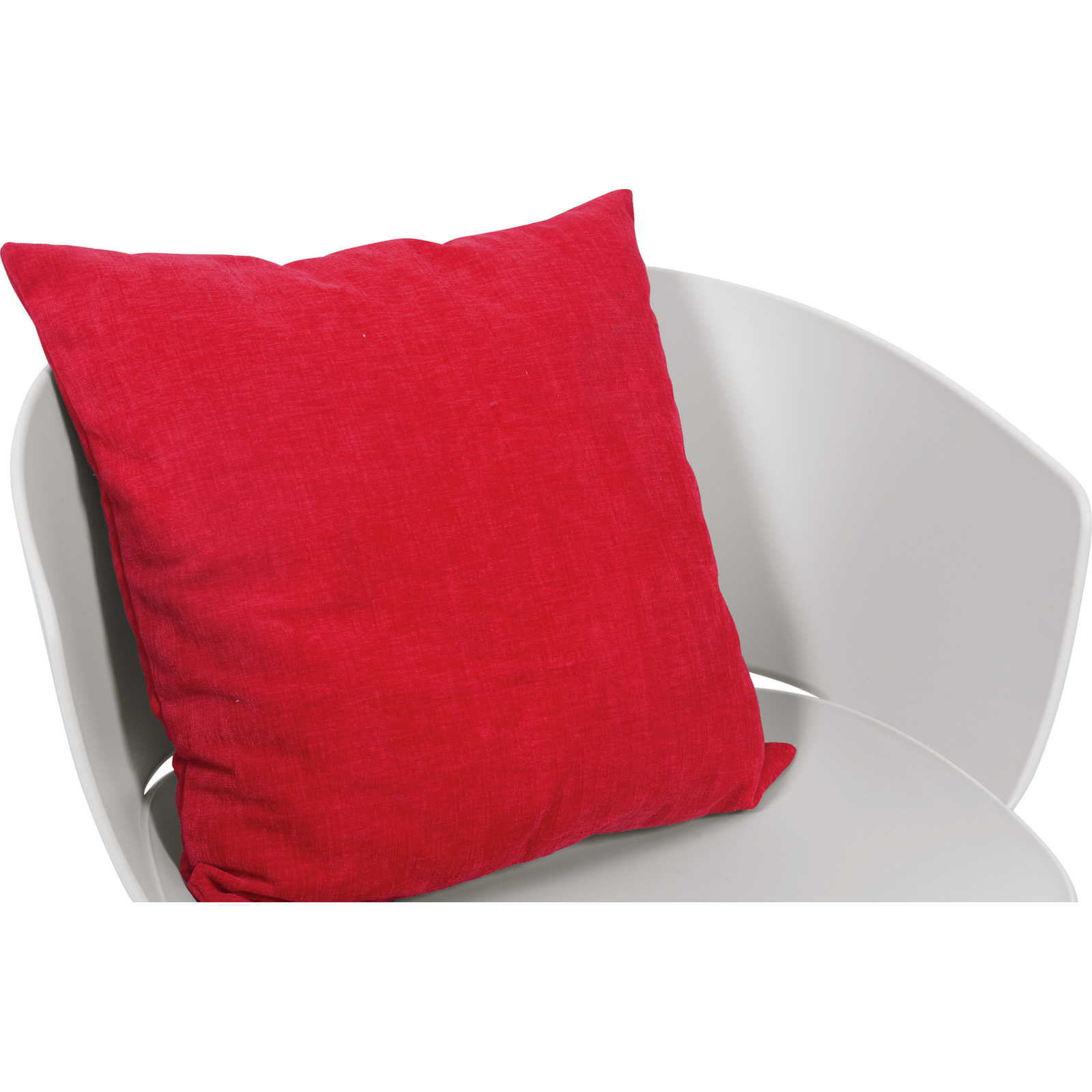 Zierkissenhülle Chenille 45 x 45 cm rot